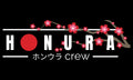 Honura Cherry blossom Flag Black