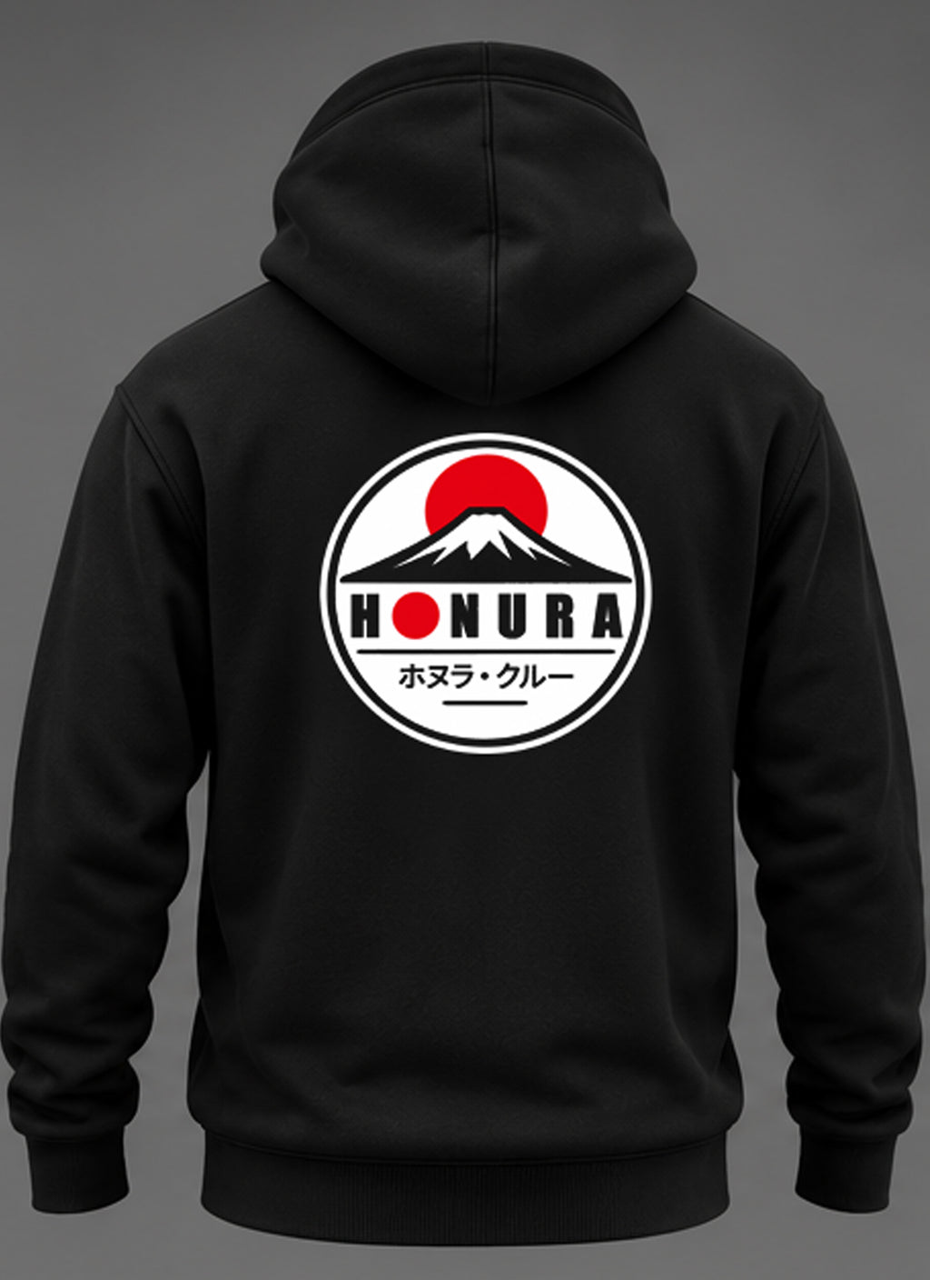 Fuji hoodie black- Medium weight