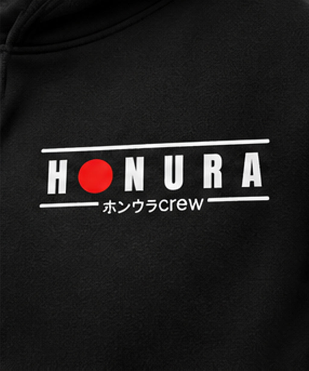 Fuji hoodie black- Medium weight