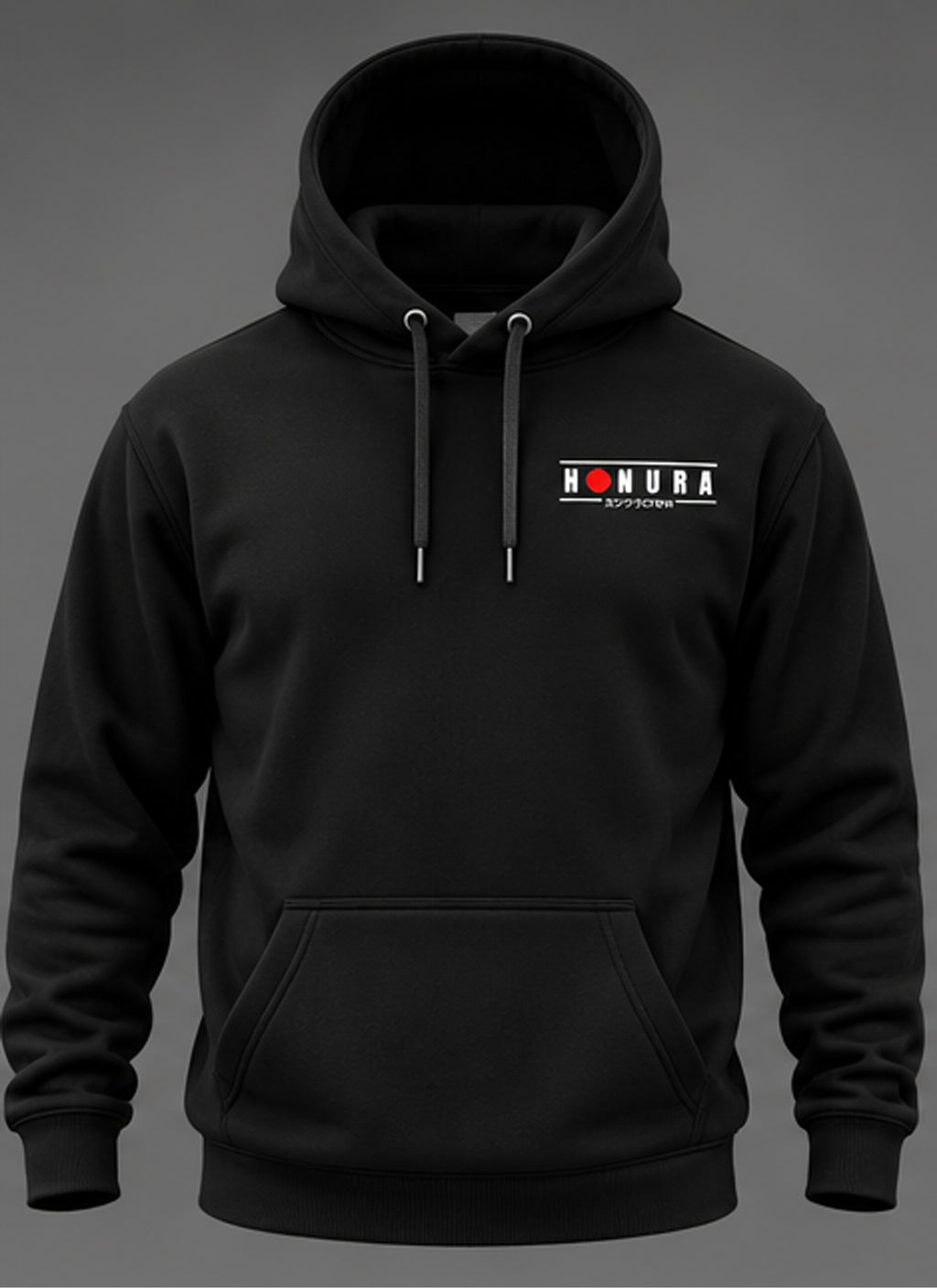 Fuji hoodie black- Medium weight